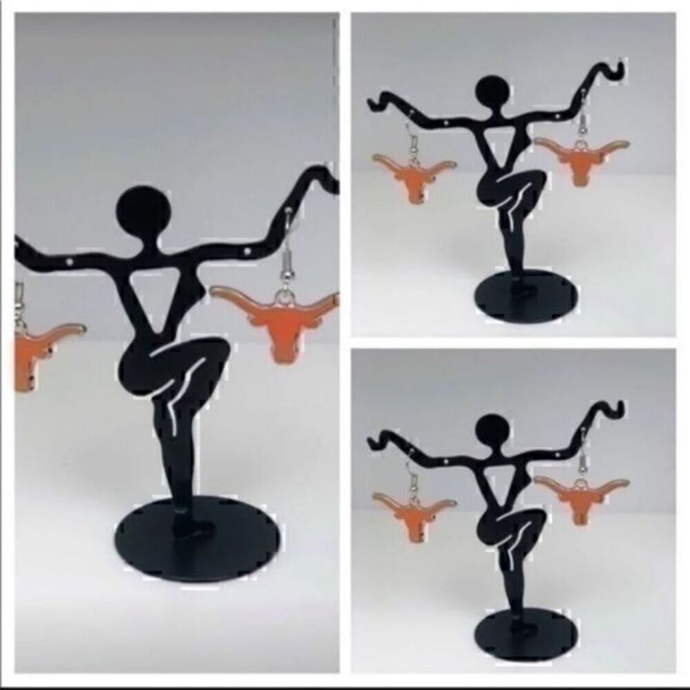 3 pairs of brand new never used Texas longhorn hypoallergenic earrings.